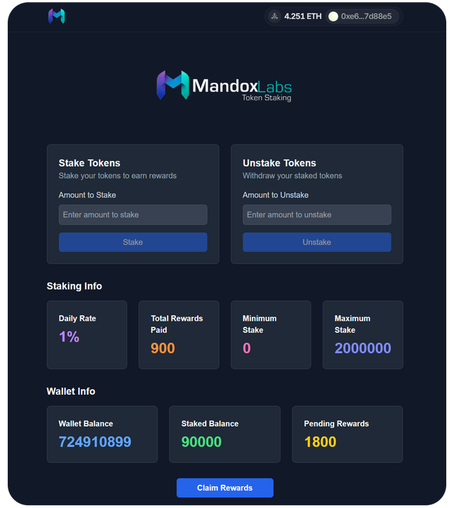 MandoxStake Preview